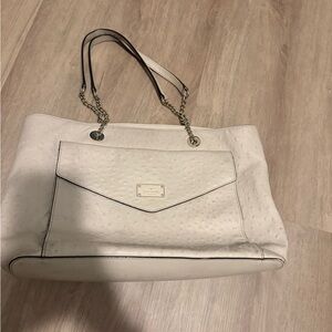 Kate Spade White Shoulder Bag with Chain Straps